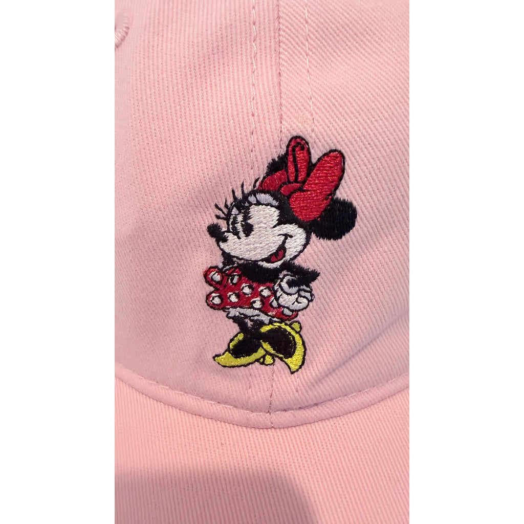 NEW Disney Minnie Mouse Pink Embroidered Adjustable Dad Hat