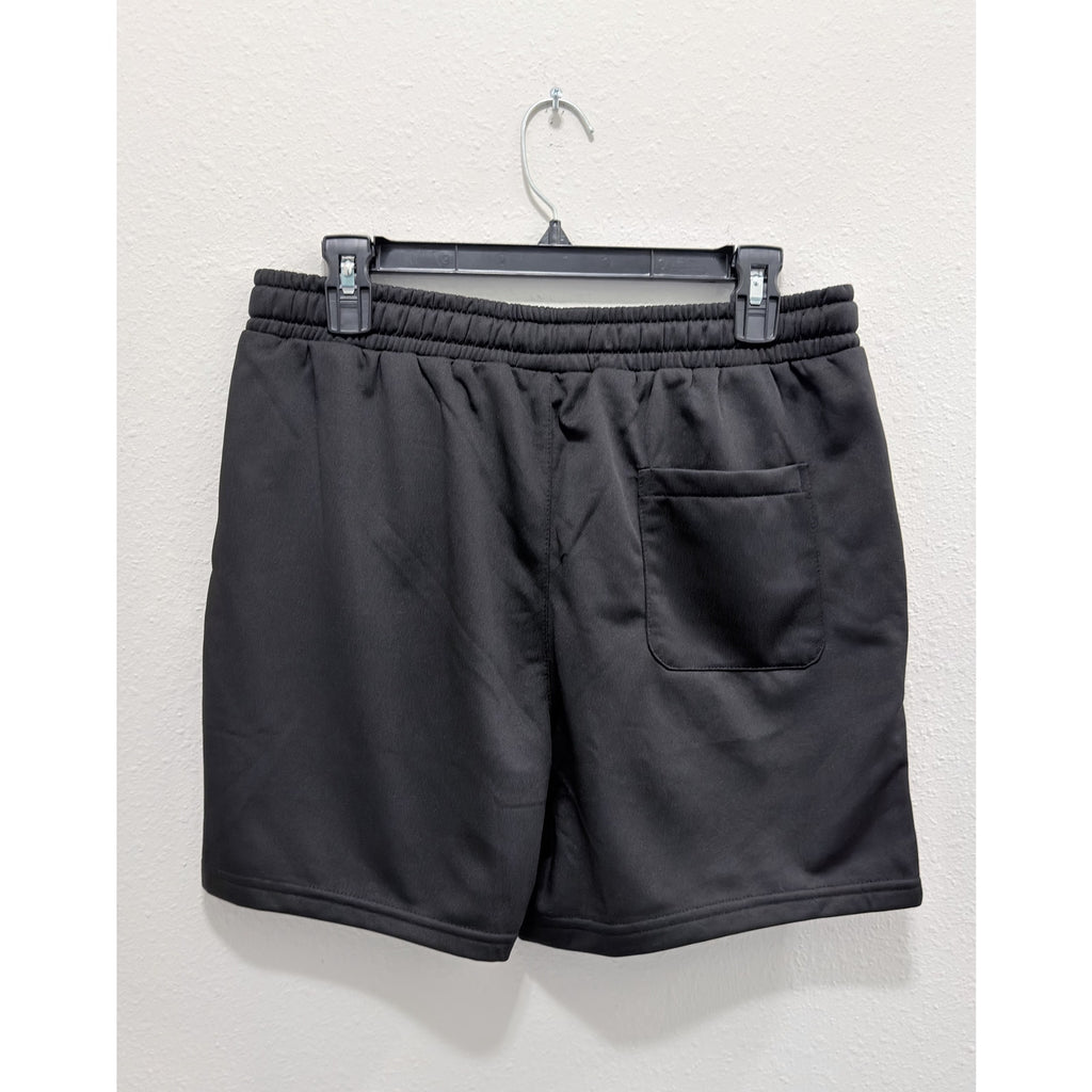 Men’s Black Athletic Knit Drawstring Shorts Large Preowned