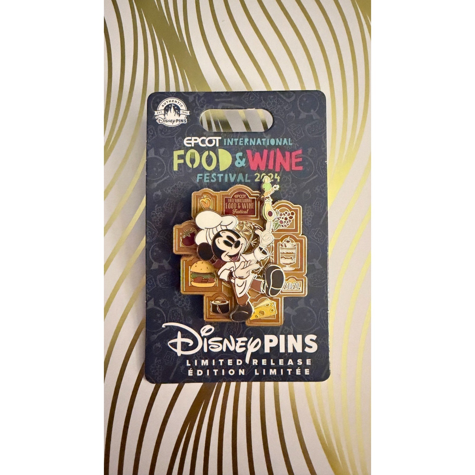 Disney Parks 2024 EPCOT Food & Wine Festival Chef Mickey Mouse Pin