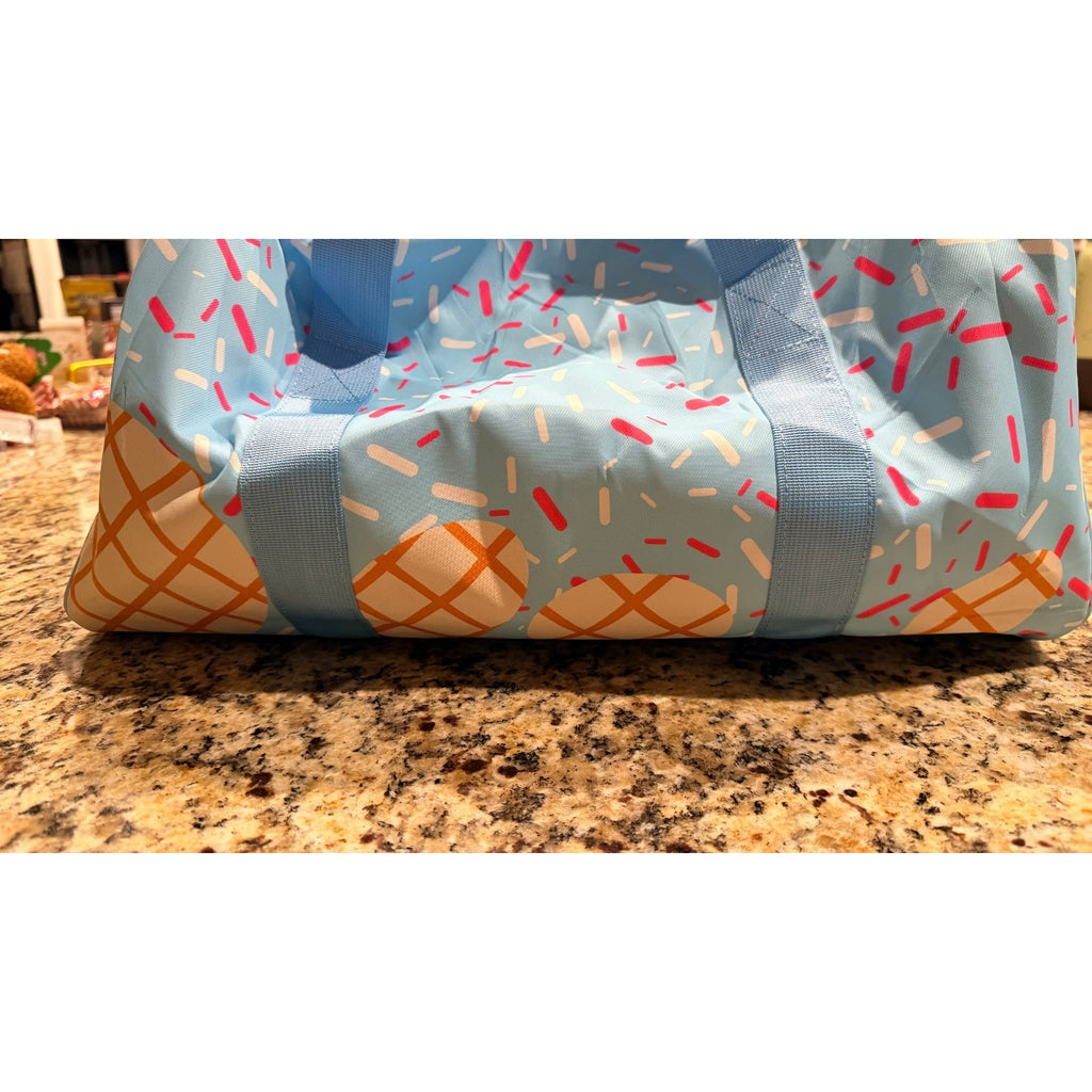 Sweet Treats: Ice Cream Pattern Canvas Duffle Bag - NWOT