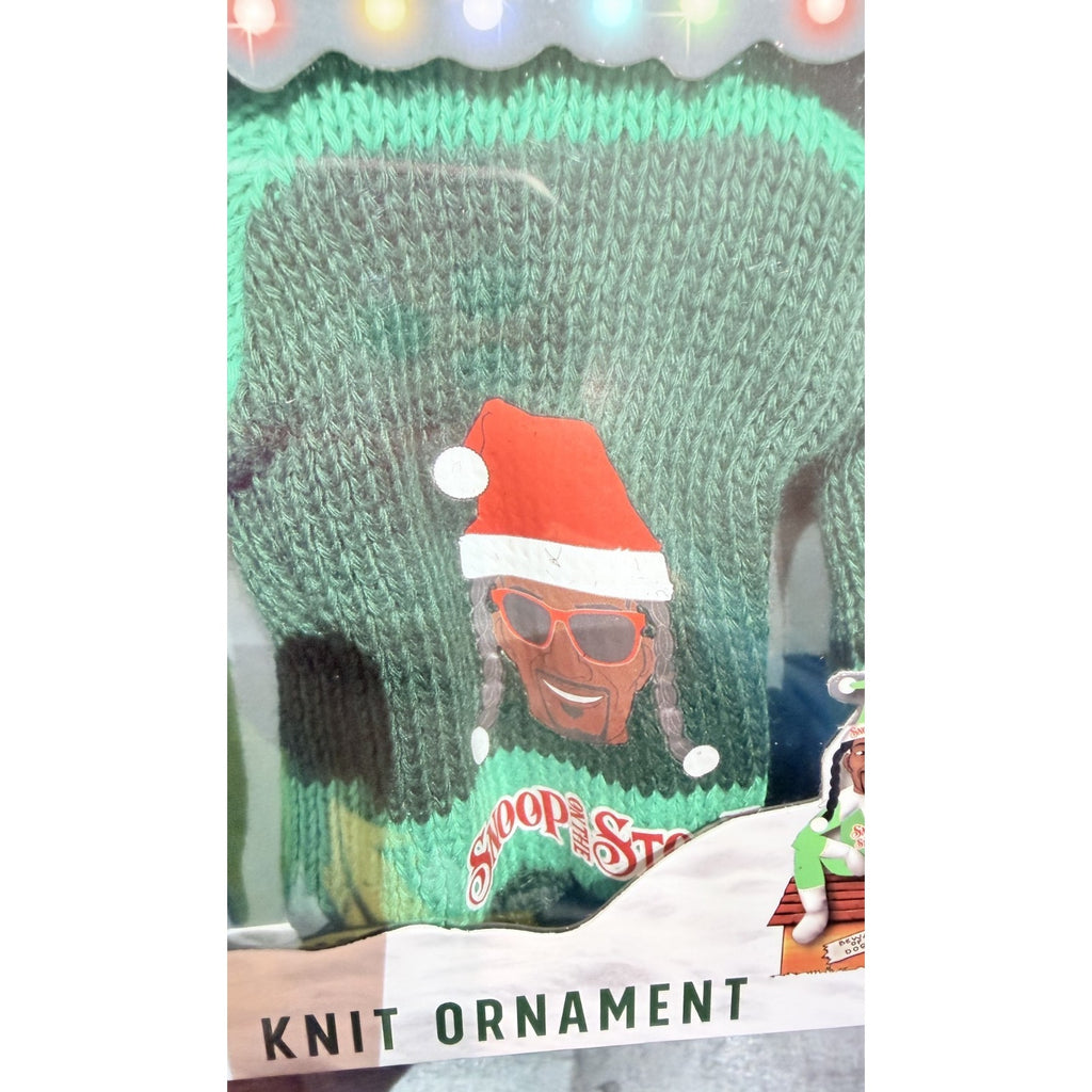 NEW Snoop Dogg Snoop on a Stoop Knit Ornament 100% Polyester Sweater - Green