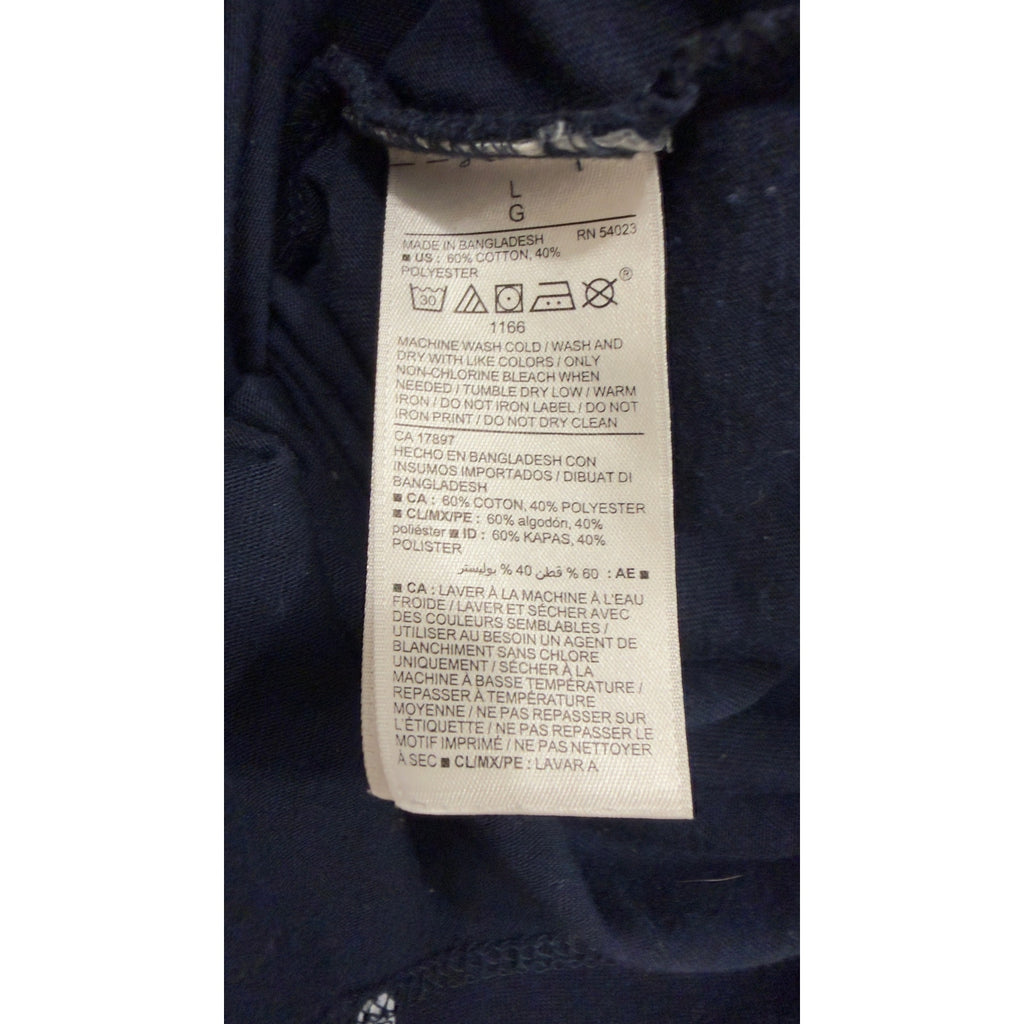 Old Navy Men's Navy Blue Grizzly Bear Mini Print Soft Washed T-Shirt Size Large