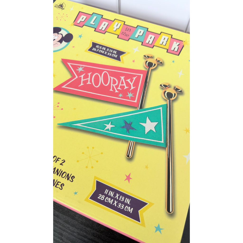 Disney Praks Play in the Park Pennant Set of 2 Wall Decor NEW