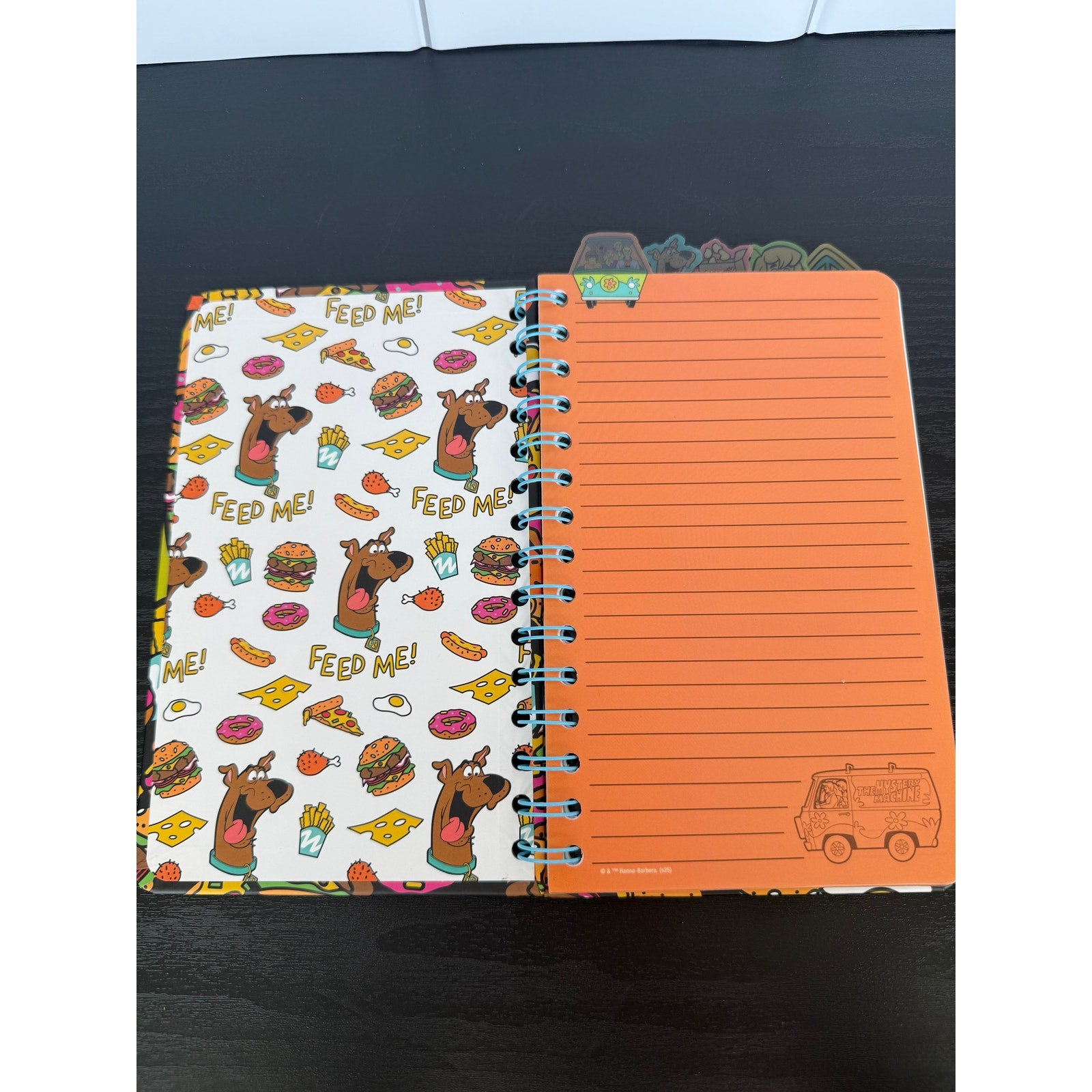 Scooby-Doo Shaggy & Scooby Junk Food 8" x 5" Spiral Tabbed Notebook NEW