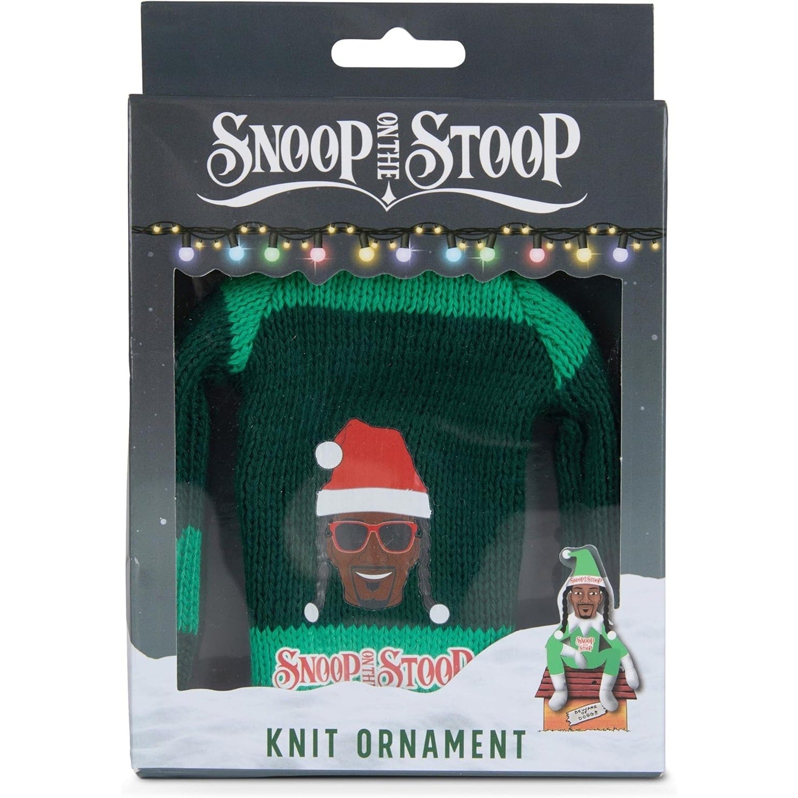 NEW Snoop Dogg Snoop on a Stoop Knit Ornament 100% Polyester Sweater - Green