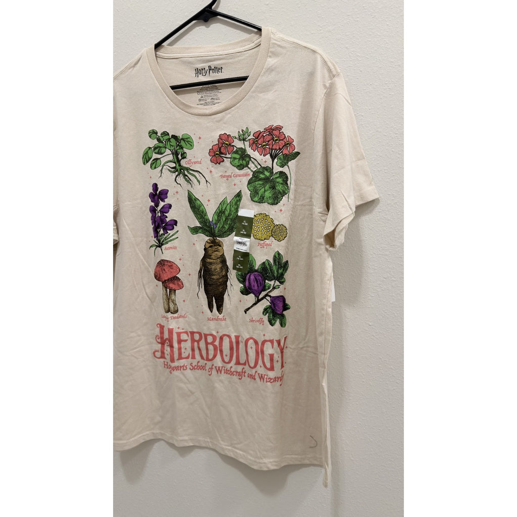 Harry Potter Herbology Botanical Plants T-Shirt - Men's X-Large - NWT