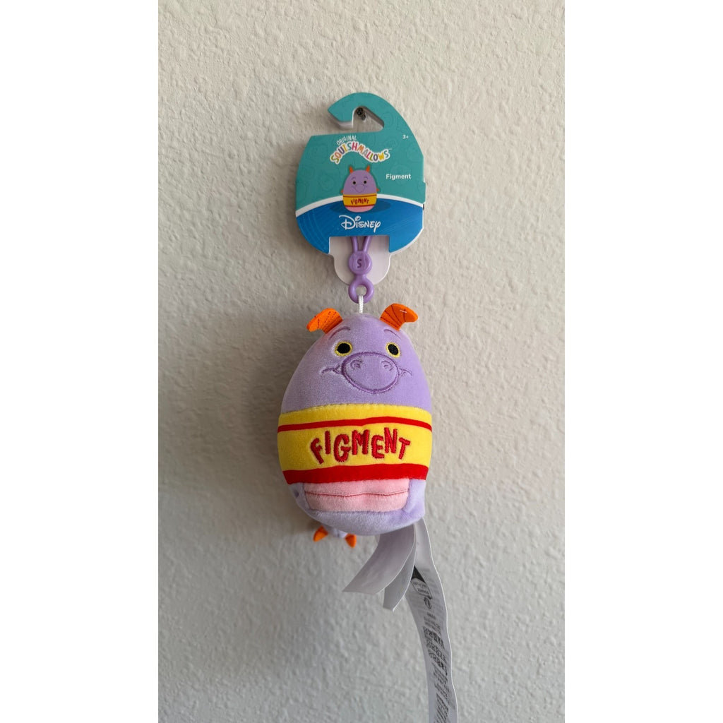 NEW Disney Parks Figment 4" Squishmallow Keychain Bag Charm