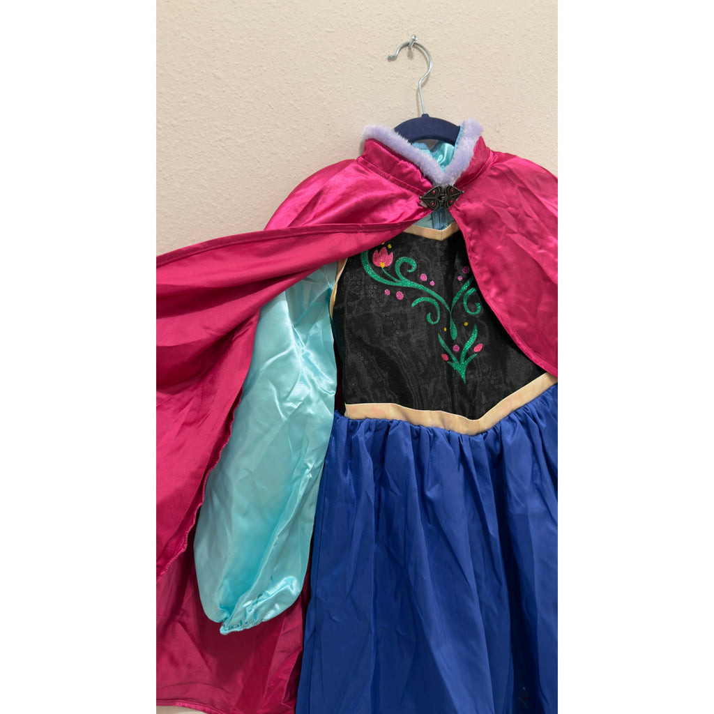Disney Parks Princess Anna Frozen Costume Dress and Cape NWT Size 7/8