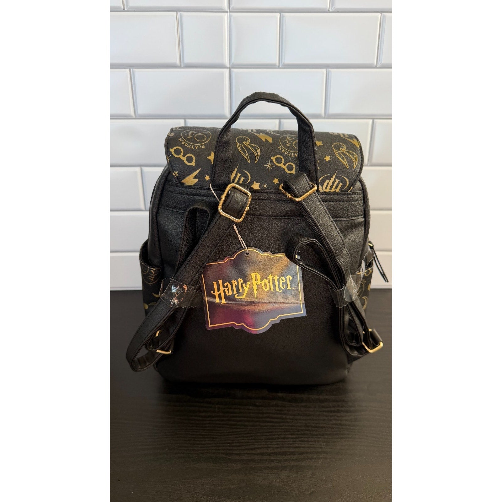 NEW Primark x Harry Potter Black and Gold Backpack