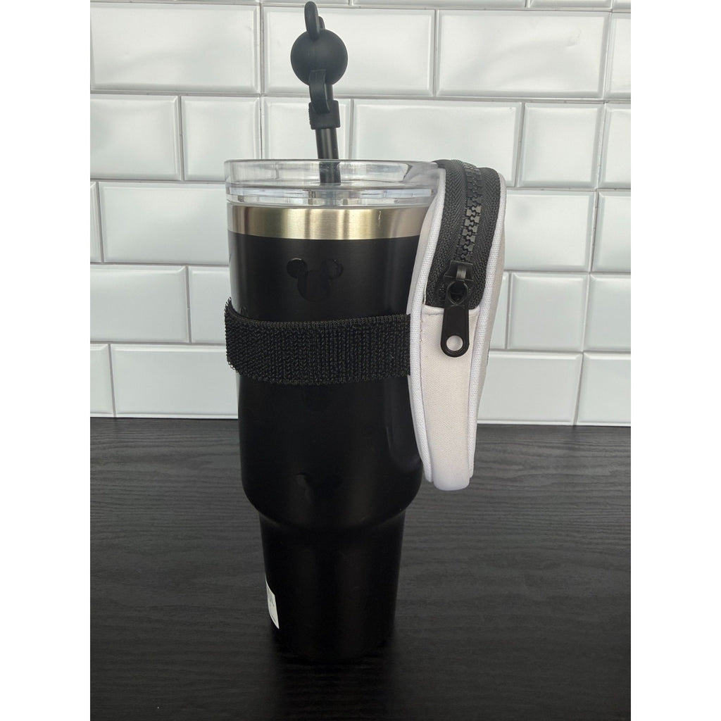 NEW Disney Mickey Mouse 30oz Stainless Steel Tumbler w/ Zip Case - Matte Black