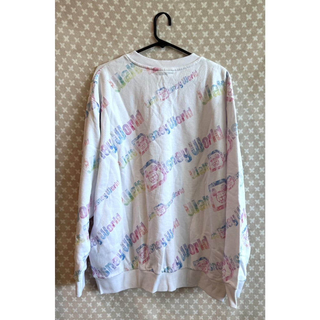 Walt Disney World Pastel Tie-Dye All Over Print Sweatshirt Adult Unisex XL