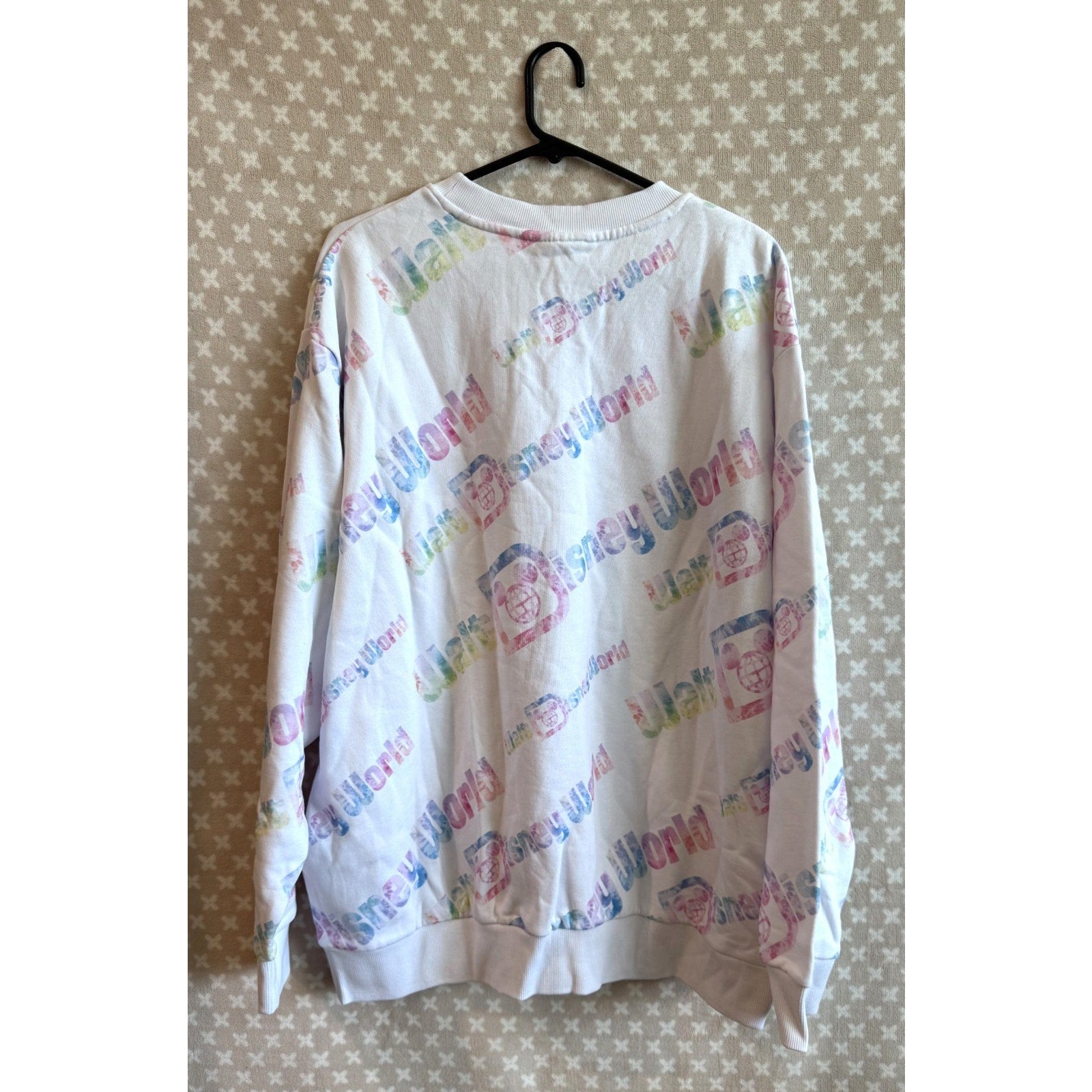 Walt Disney World Pastel Tie-Dye All Over Print Sweatshirt Adult Unisex XL