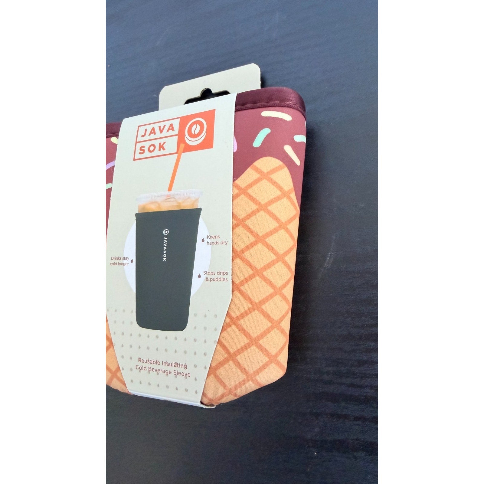 JavaSok "I Scream You Scream" Iced Coffee Sleeve - Medium 22-28oz NWT