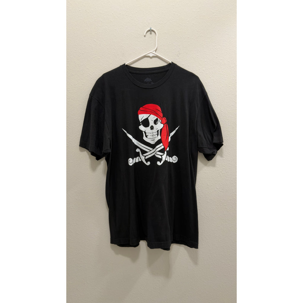 Ann Arbor T-Shirt Co. Men's Pirate Graphic Tee Black Size XL Skull Crossbones