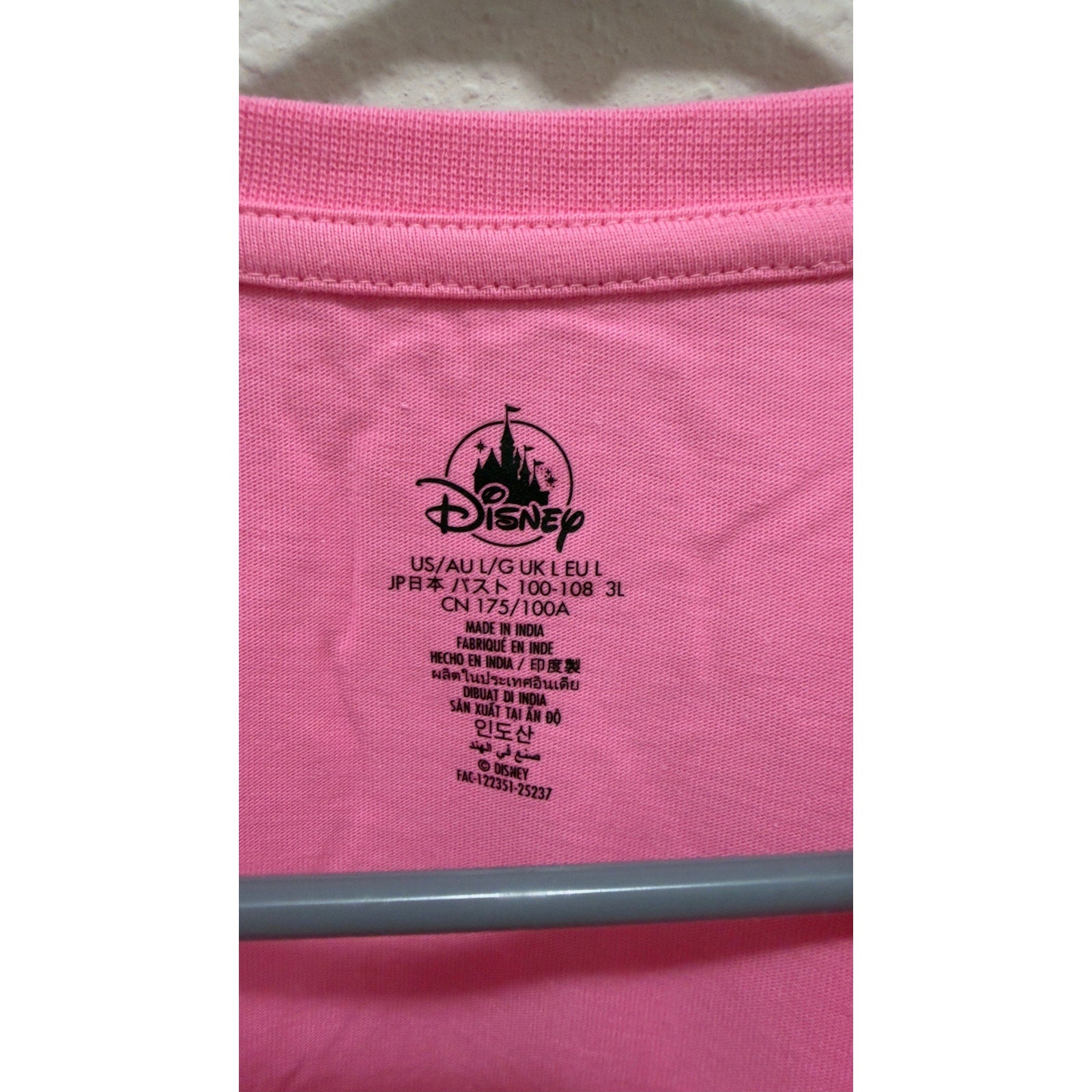 Disney Parks Walt Disney World Mickey Minnie Mouse Pink Holiday Tee Large NWT