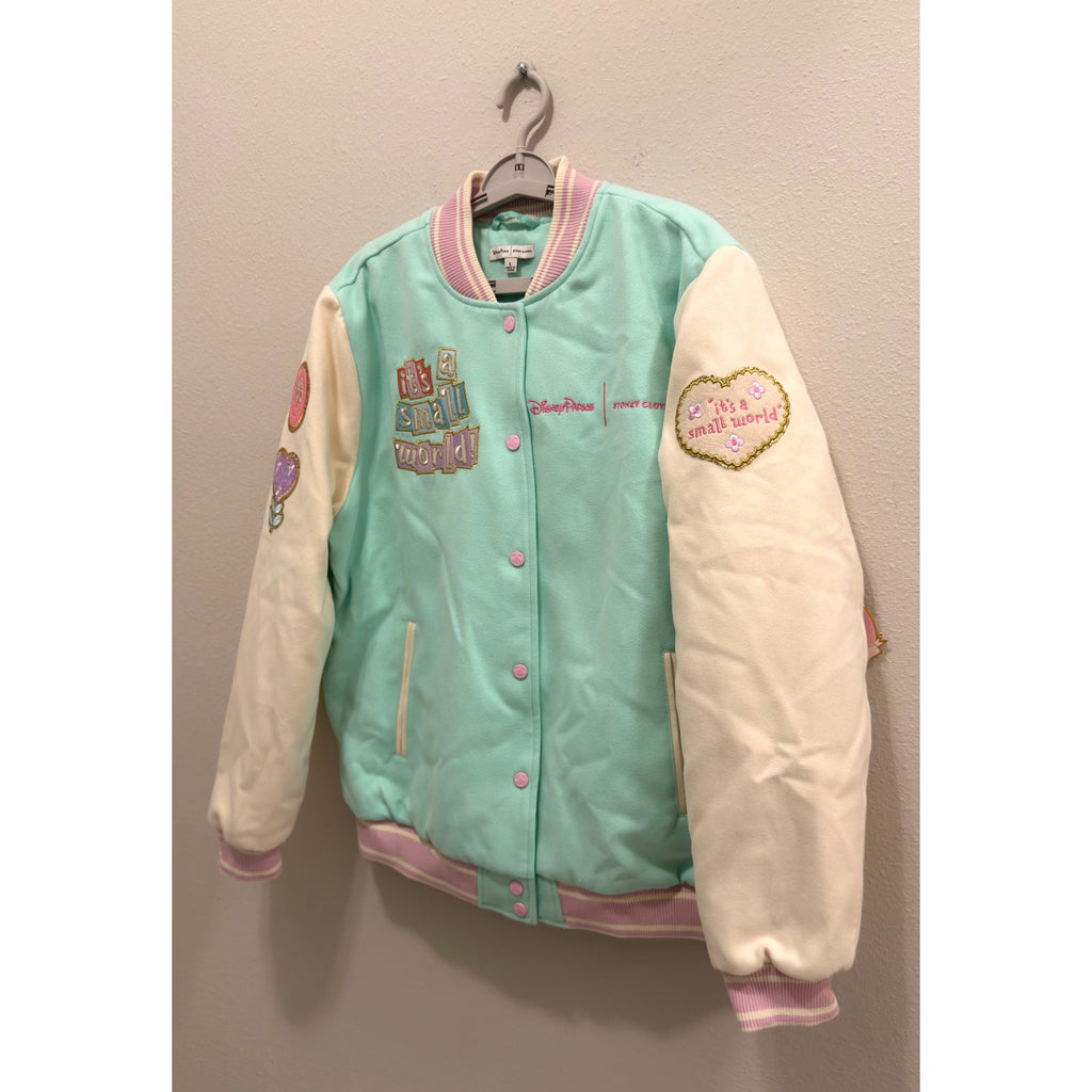 Disney Parks x Stoney Clover Lane "It’s A Small World" Varsity Jacket Large NWT