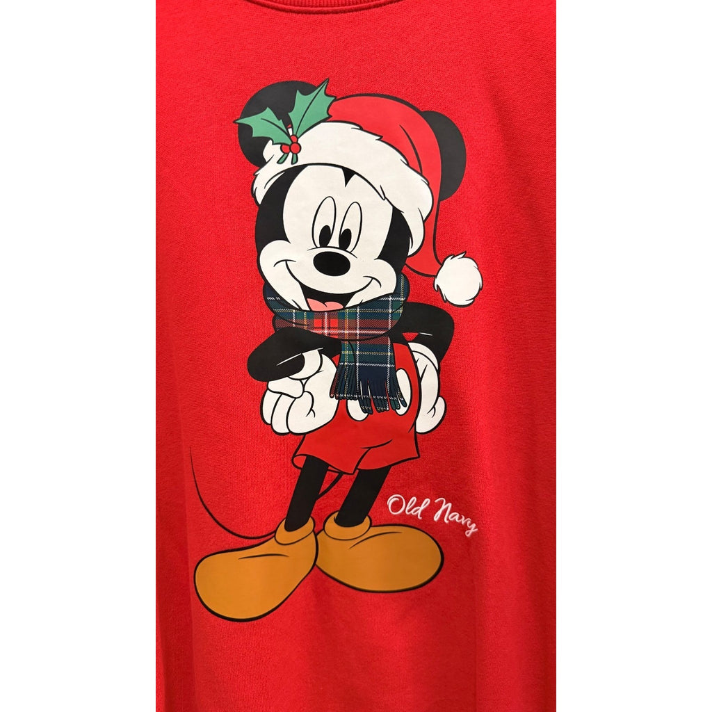Old Navy x Disney Mickey Mouse Oversized Socomfy Holiday Sweatshirt Large NEW