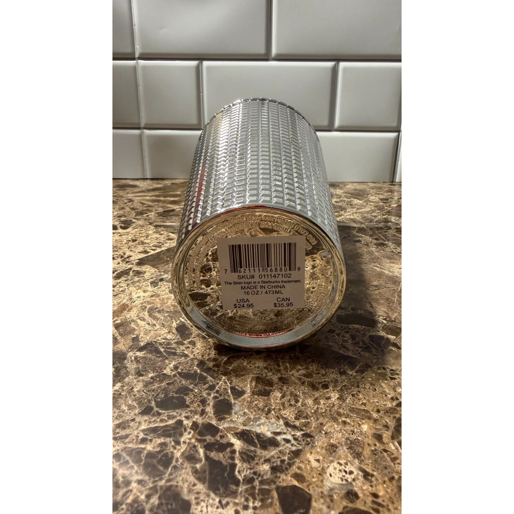 Starbucks Holiday 2023 Silver Studded 16oz Bling Tumbler - NEW
