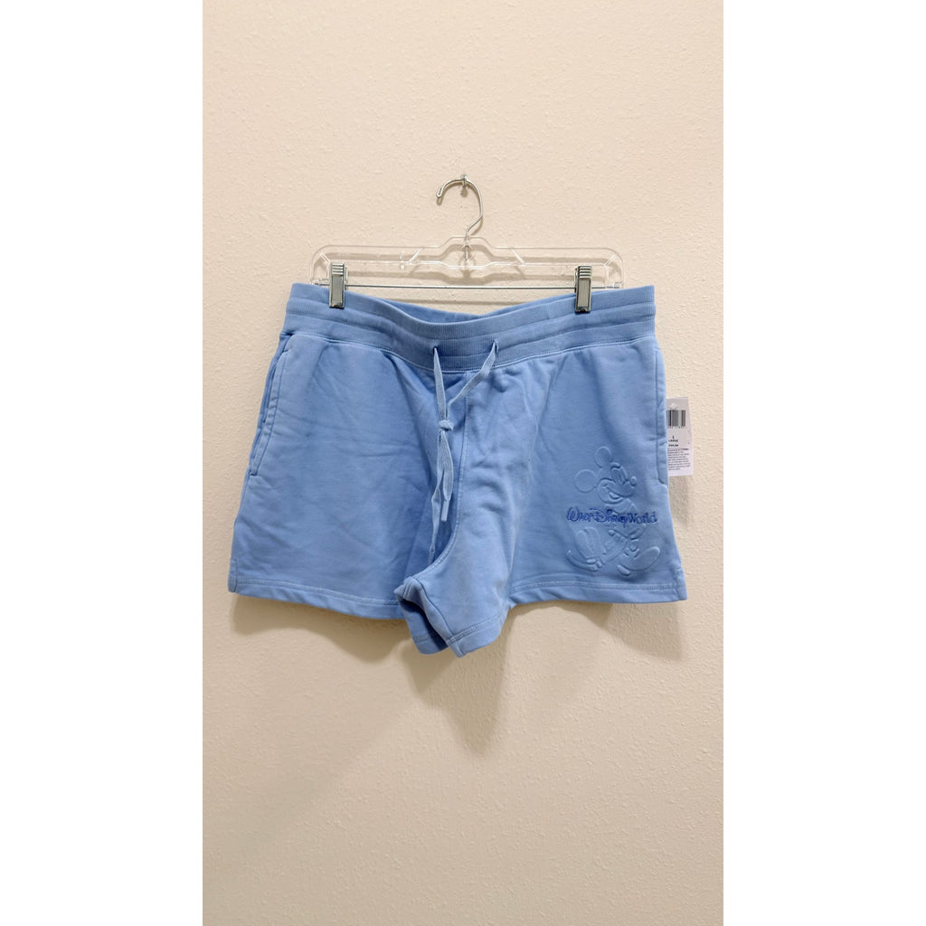 Disney Parks Walt Disney World Mickey Mouse Embossed Lounge Shorts Large NWT