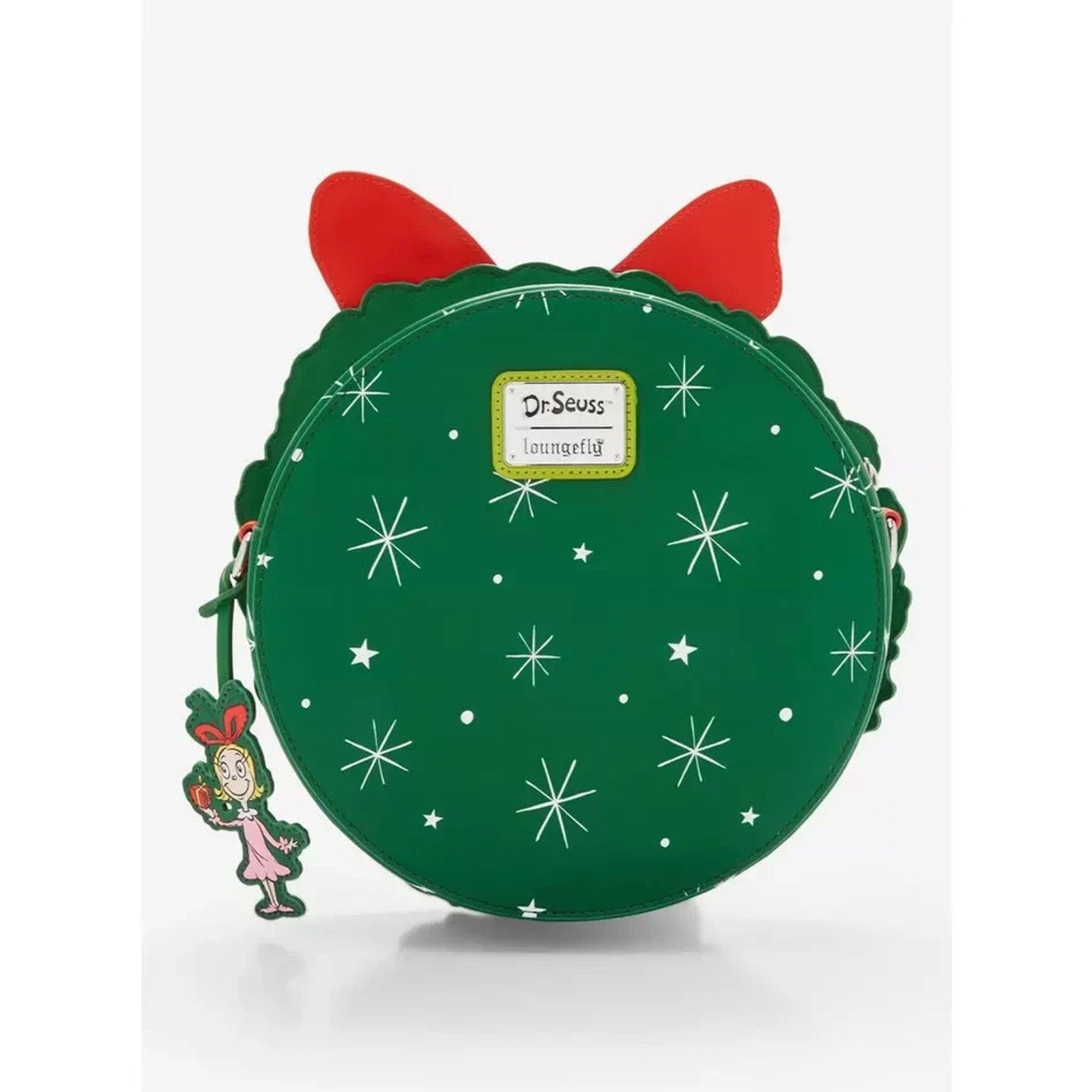 NEW Loungefly How The Grinch Stole Christmas Lenticular Wreath Crossbody Bag