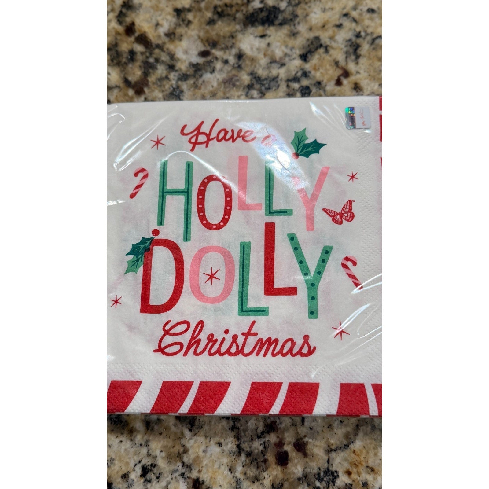 NWT Dolly Parton "Have a Holly Dolly Christmas" Napkins — 16 ct