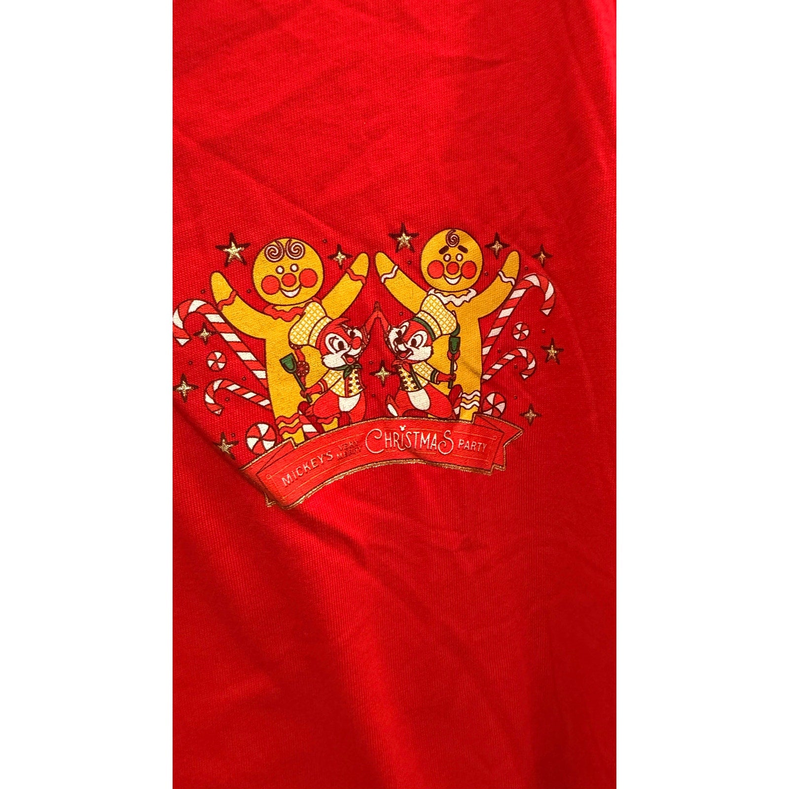 Disney 2025 Mickey's Very Merry Christmas Party Chip & Dale T-Shirt NWT Large