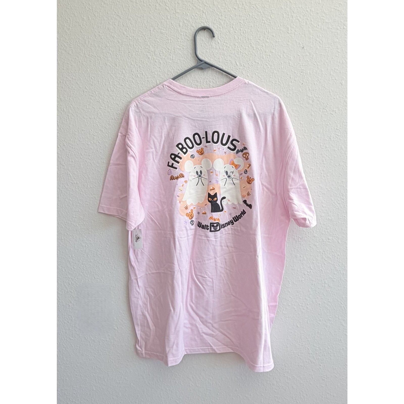 Disney Parks Walt Disney World Fa-BOO-Lous Ghost Mickey/Minnie T-shirt Large NWT