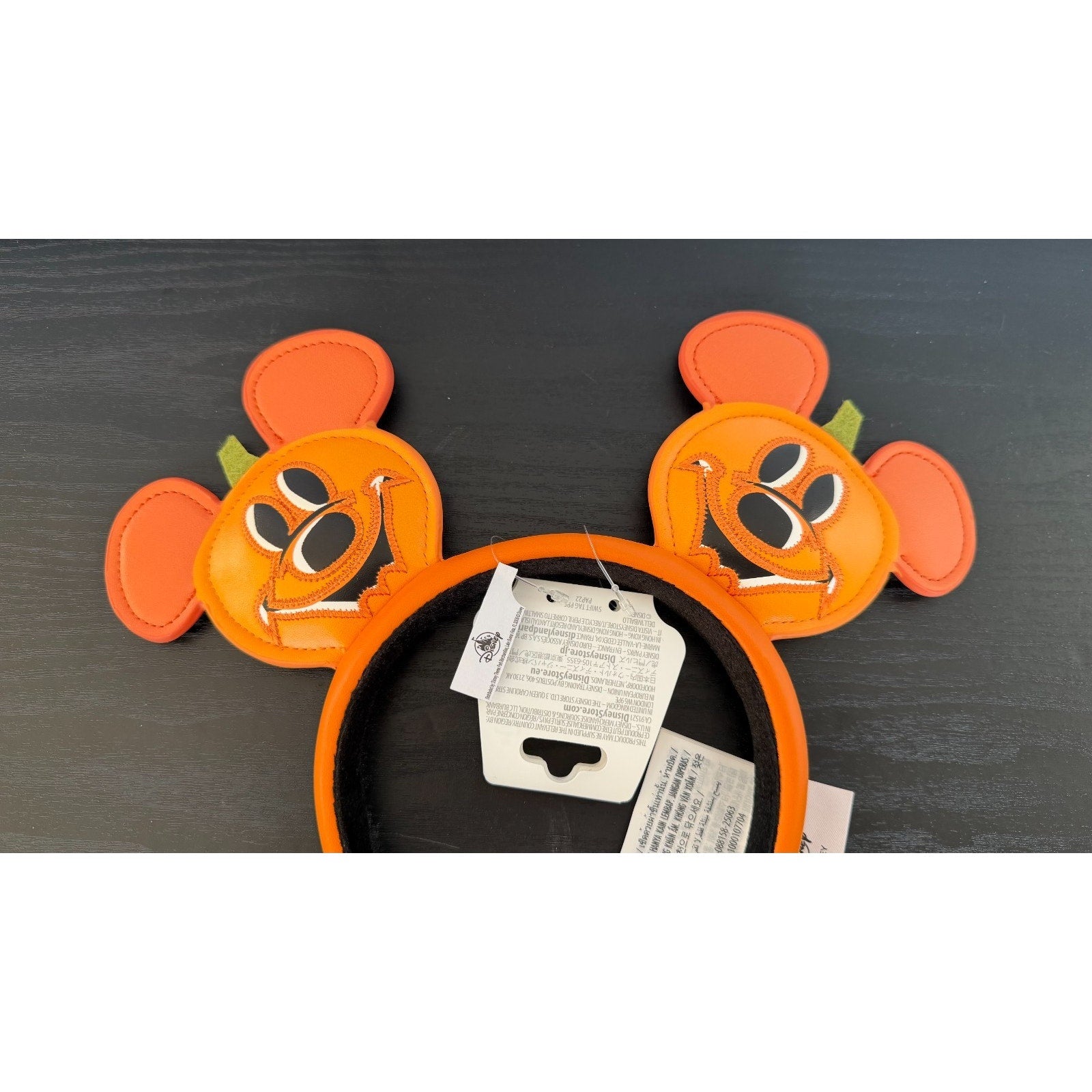 Disney Parks Mickey Mouse Jack-o'-Lantern Halloween Minnie Ear Headband - NEW