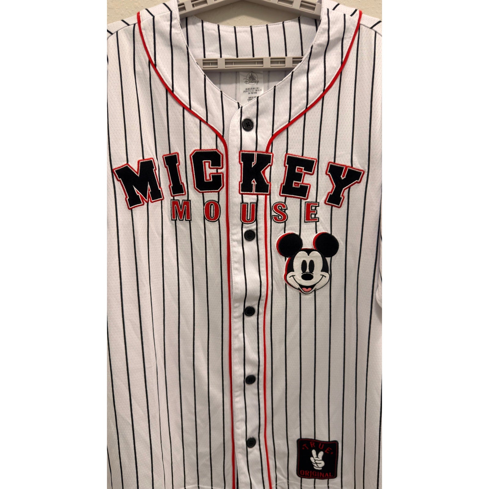 Disney Parks Mickey Mouse Baseball Jersey Adults Large NWT