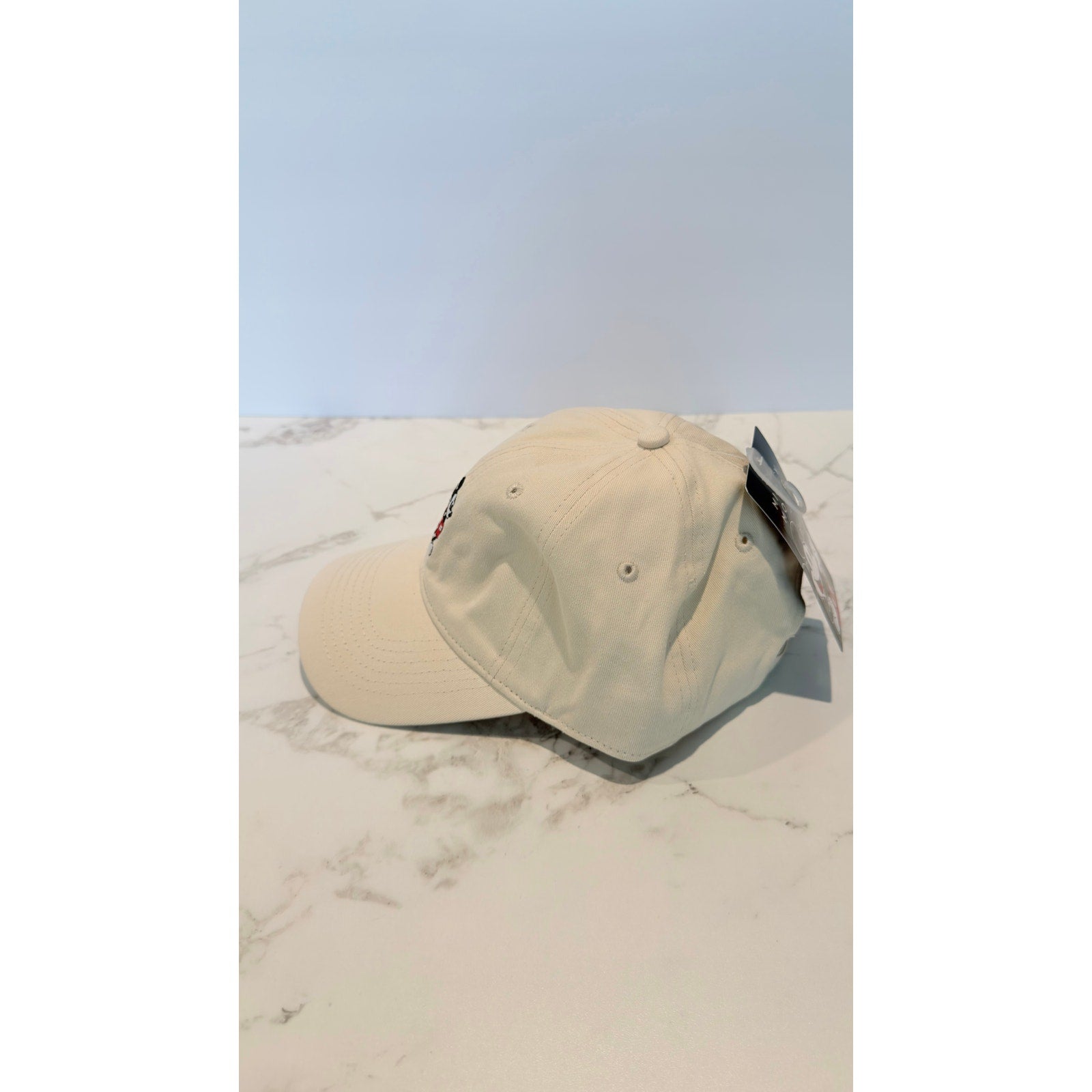 NEW Disney Mickey Mouse Cream Embroidered Adjustable Dad Hat