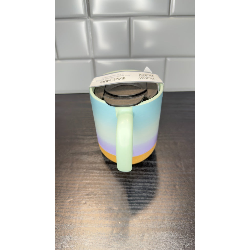 Room2Room Stainless Steel Travel Mug with Lid and Cork Bottom - 12 oz