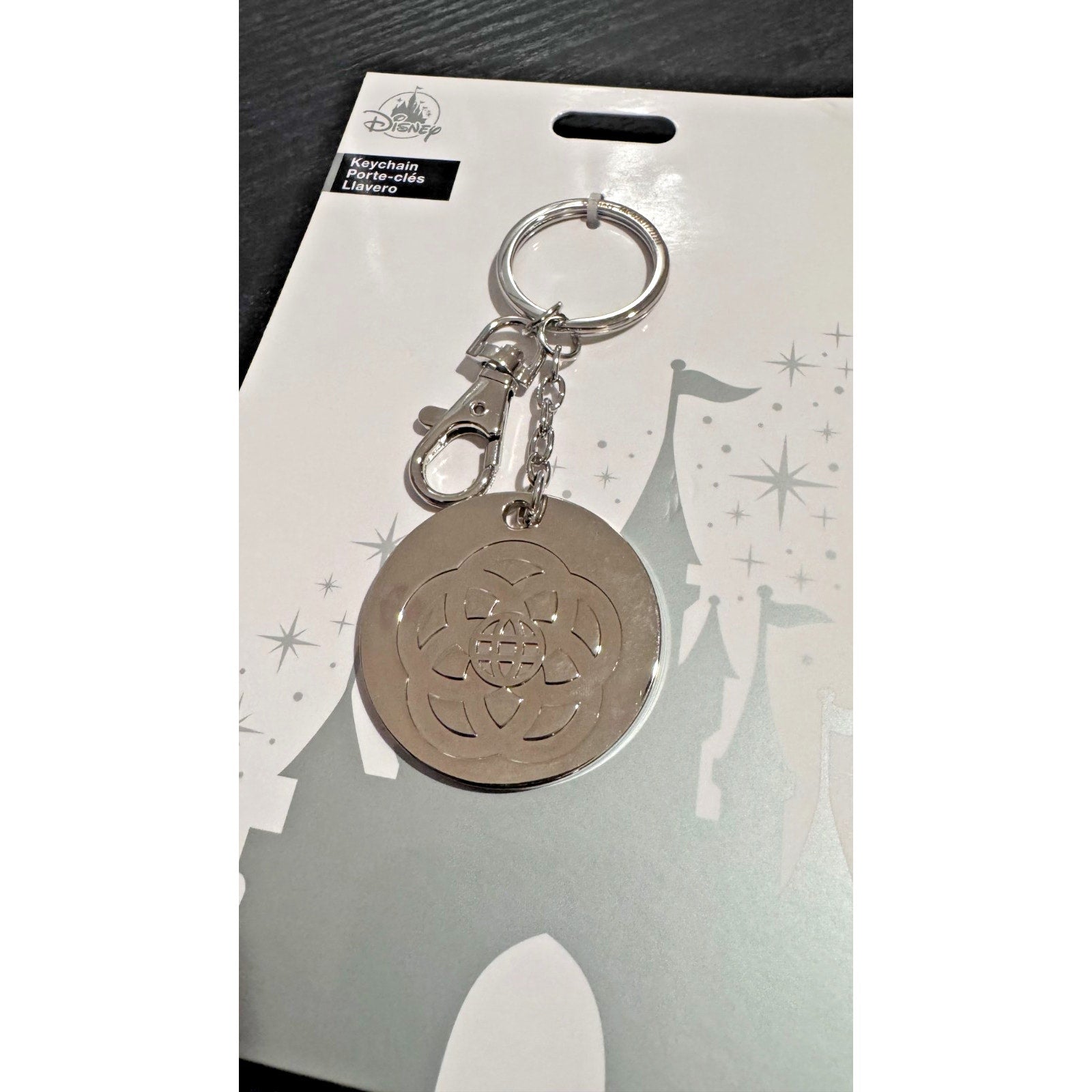 Walt Disney World Epcot 40th Anniversary Metal Keychain Rare Purse Charm NEW
