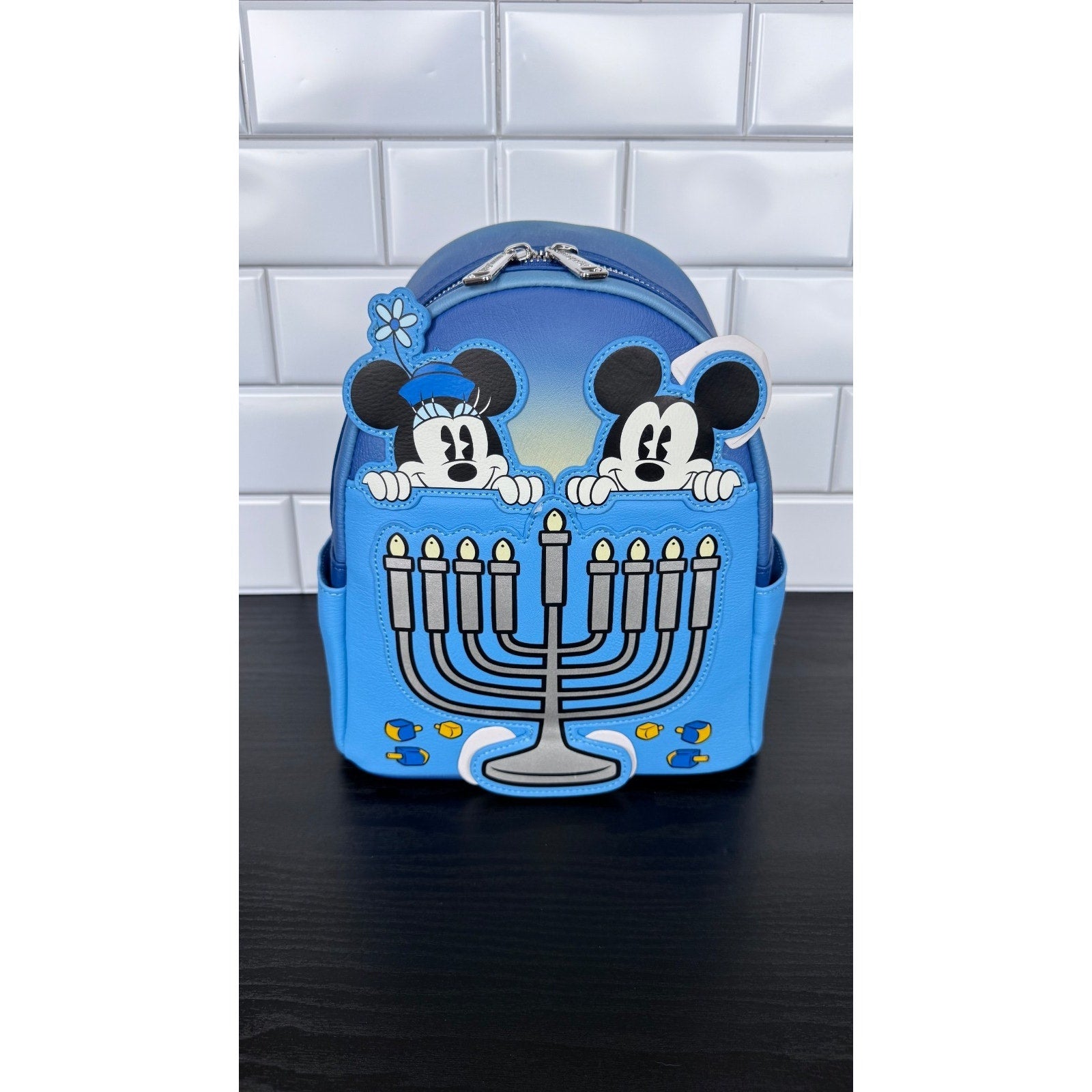 Disney Parks Loungefly Hanukkah Light-up Backpack & Light-up Ears Headband NWT