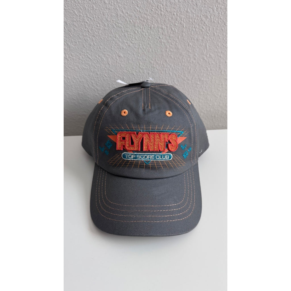 Disney Parks Tron Flynn's Top Score Club Gray Hat Baseball Cap Adult Size NEW