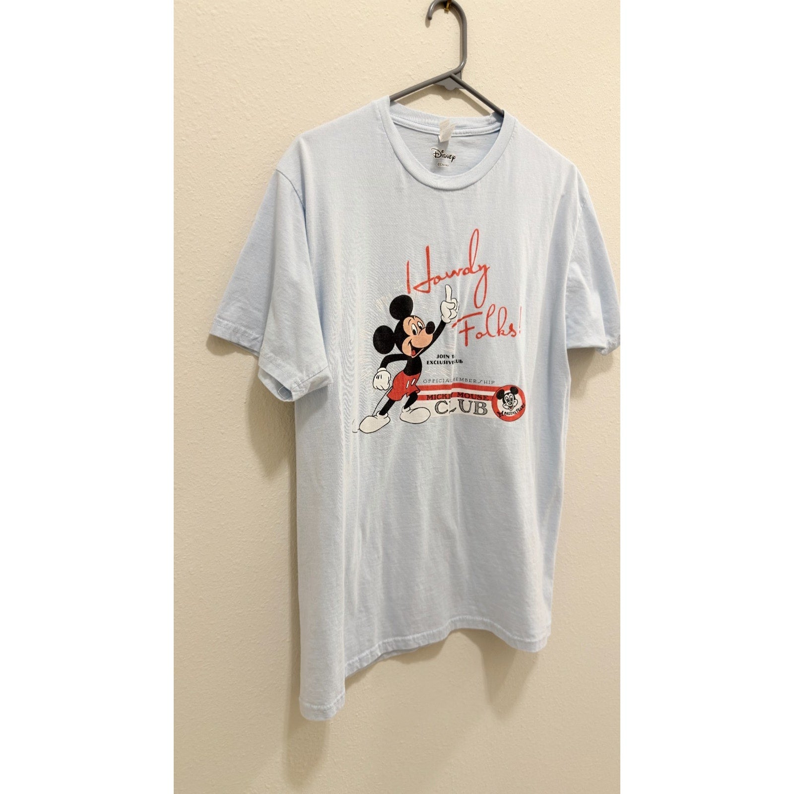 Mickey Mouse Club "Howdy Folks" Men's Graphic T-Shirt - Large - NWT