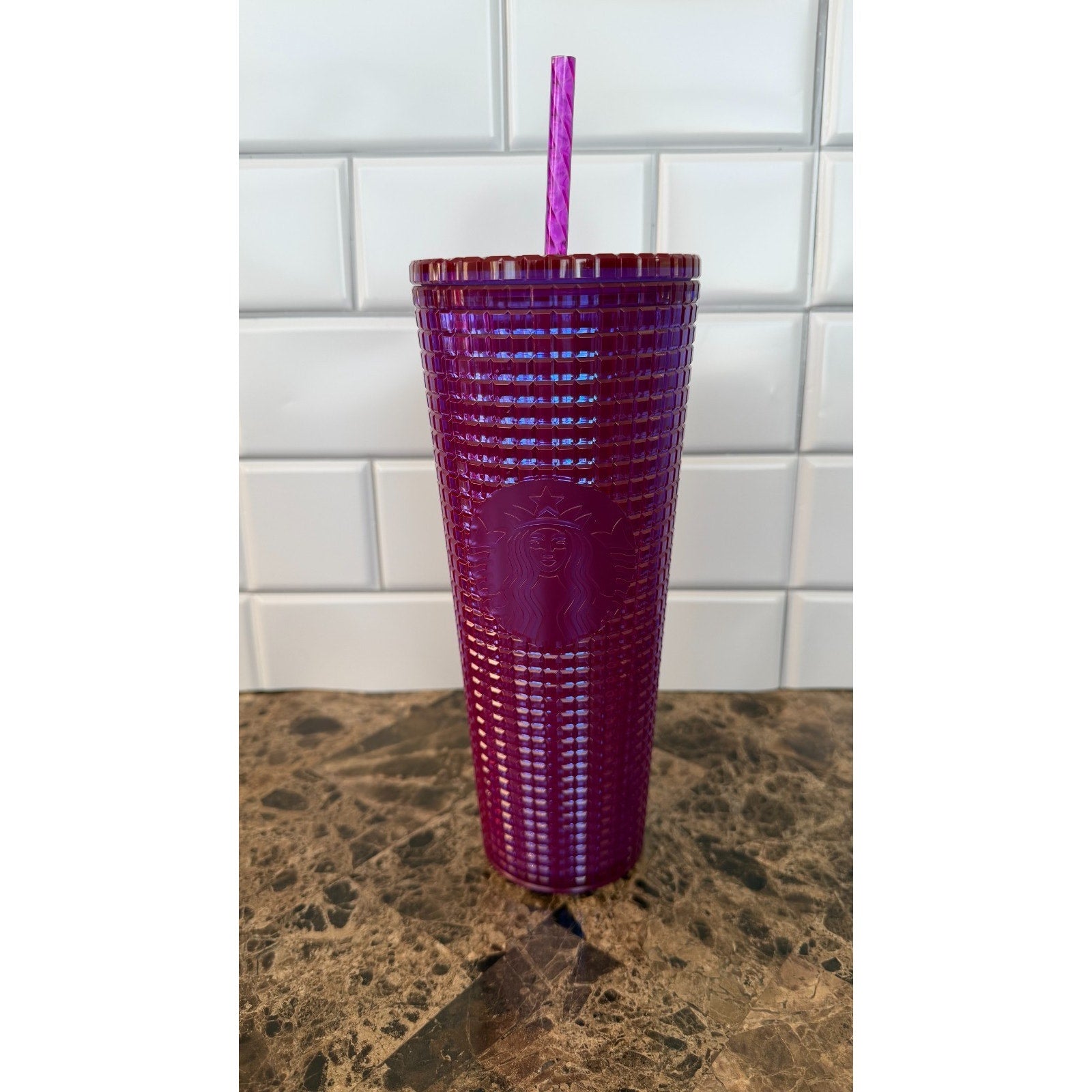 Starbucks Pink Bling Berry Blast Studded Venti Tumbler 24oz 2022 NEW