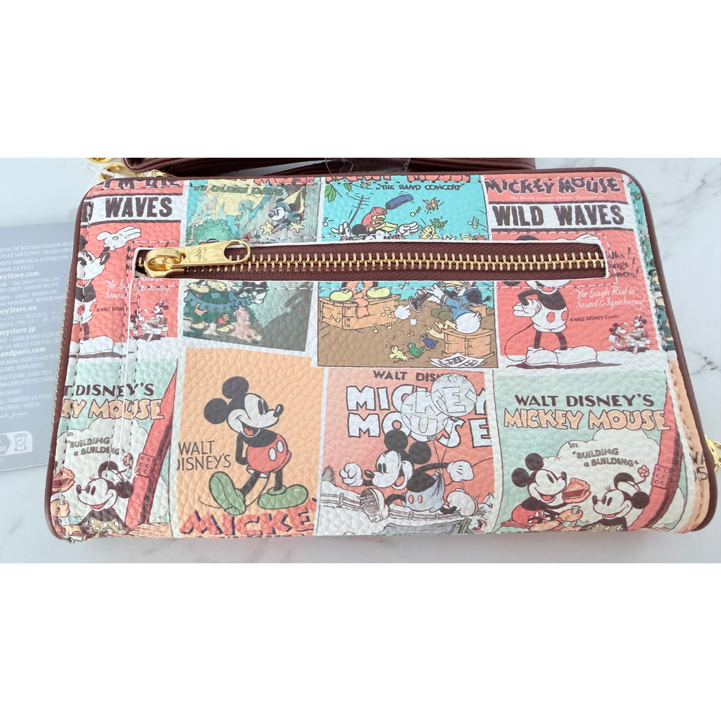 Disney Parks Mickey Mouse Retro Poster Wristlet Wallet & Crossbody