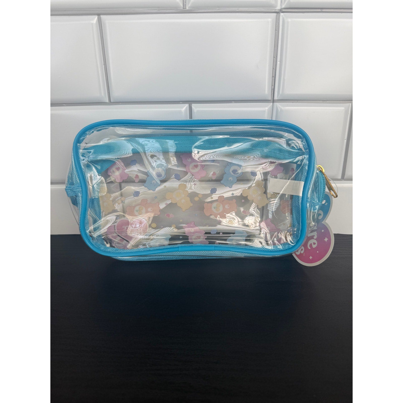 Care Bears All-Over Print Pencil Pouch – Blue – NWT