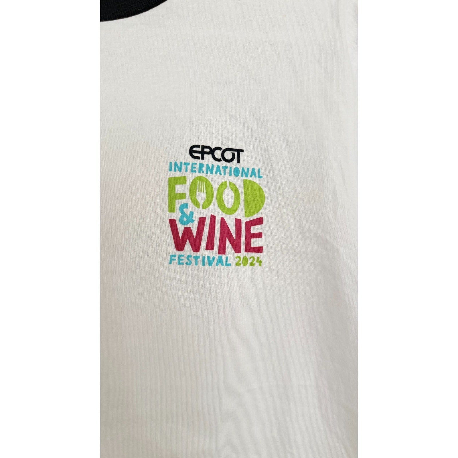 Disney Parks 2024 Epcot's Food & Wine Festival Logo T-Shirt NEW Size L