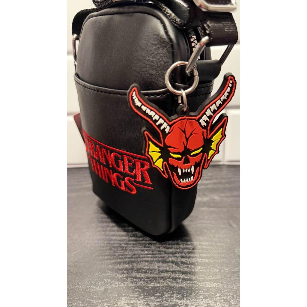 Primark Stranger Things Logo Crossbody Phone Bag Removable Demogorgon Charm NWT