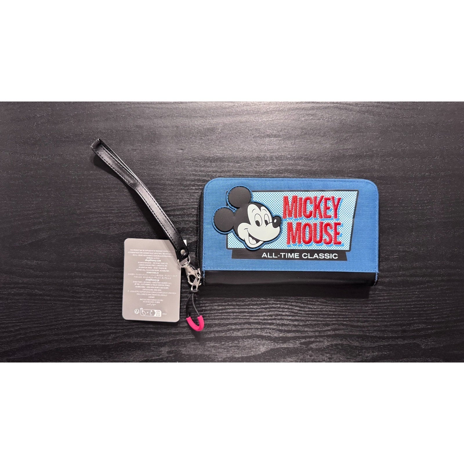 Disney Parks Mickey Mouse ''All-Time Classic'' Wrist Wallet w/ID Window NWT