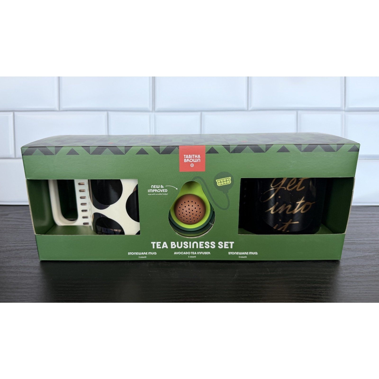 Tabitha Brown for Target 3pc Tea Set - Avocado Infuser & Mugs NIB