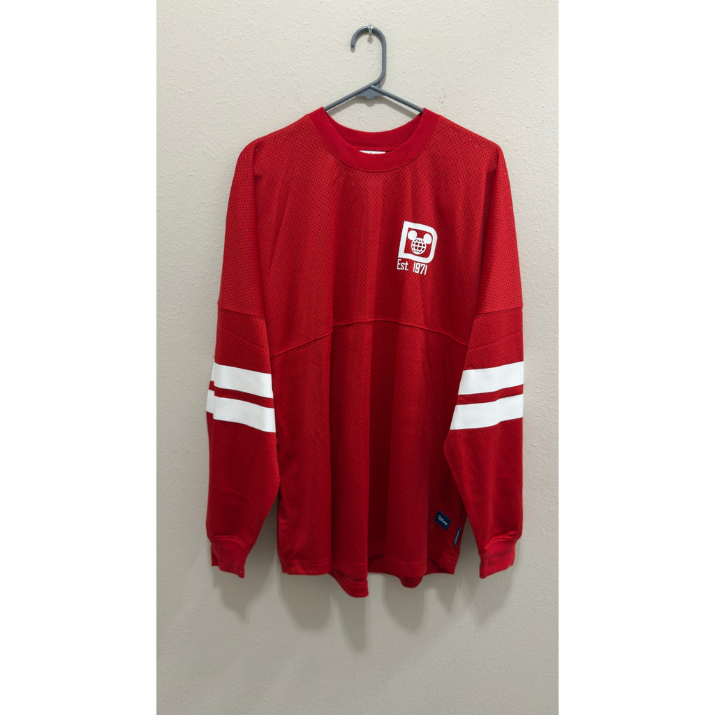 Walt Disney World Red Spirit Jersey Mesh Hockey Jersey NWT Medium Adults