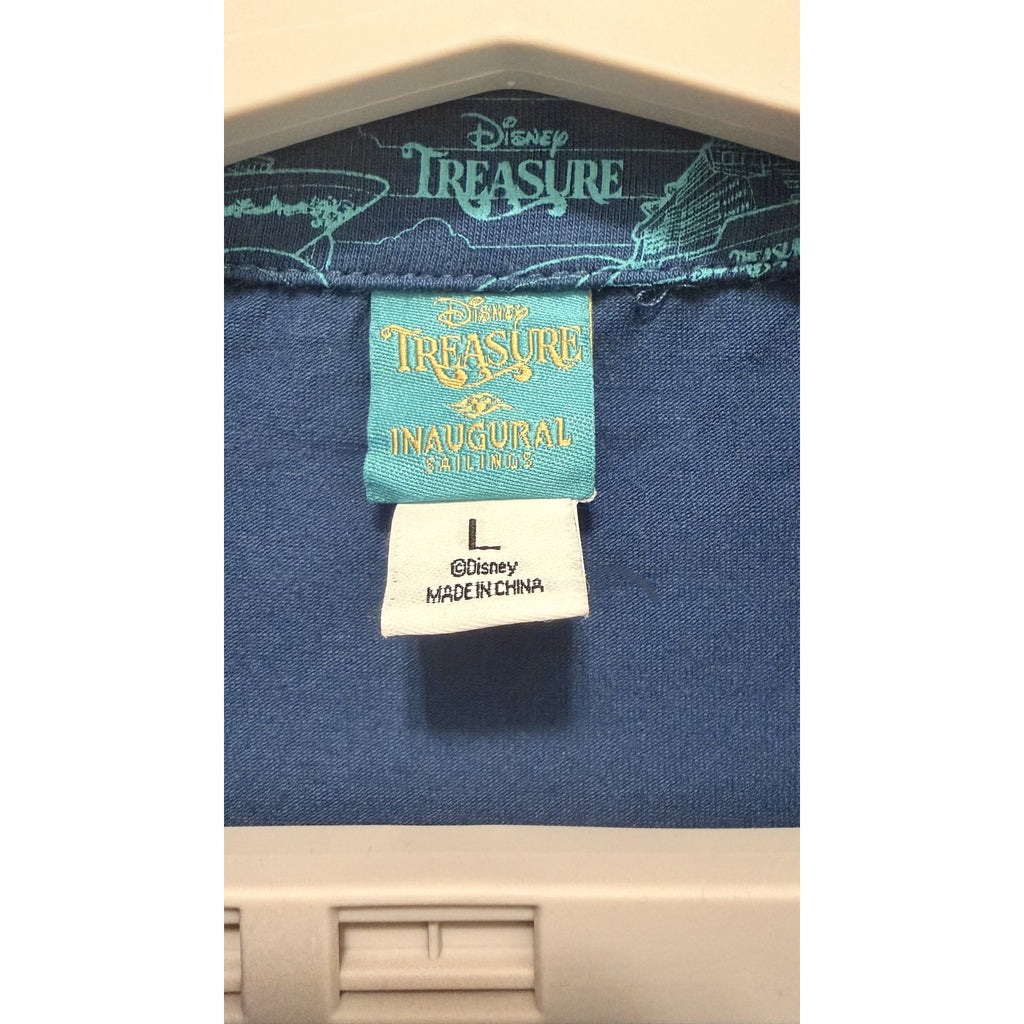Disney Cruise Line Disney Treasure "Inaugural Sailings" Adult Polo Large NWT