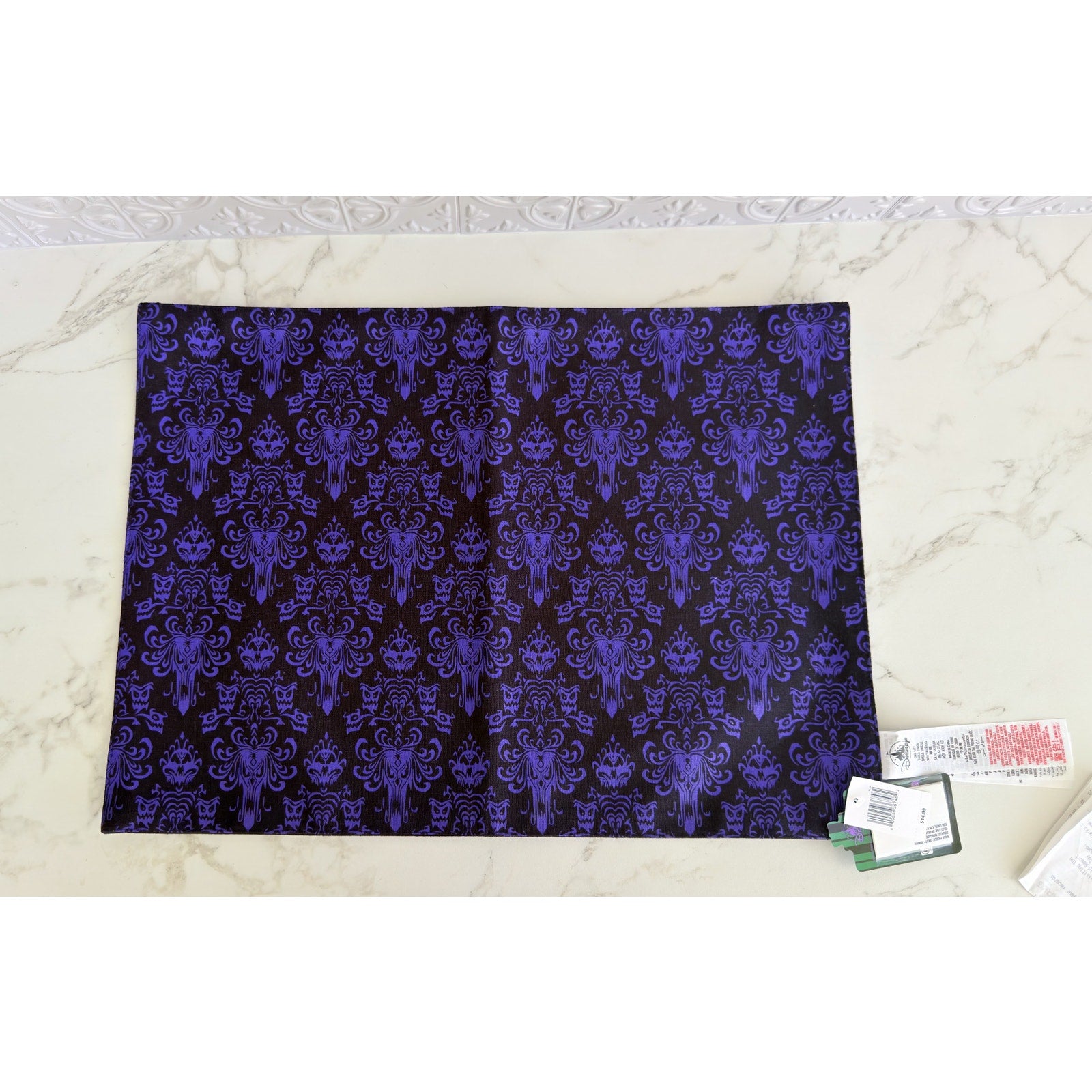 Disney Parks The Haunted Mansion Reversible Placemat Madame Leota Wallpaper NWT