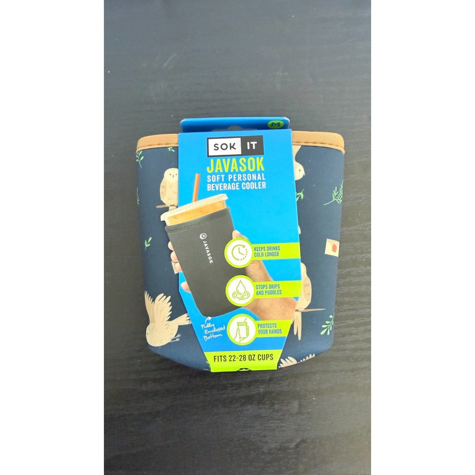 JavaSok "Acceptance Letter" Iced Coffee Sleeve - Medium 22-28oz NWT