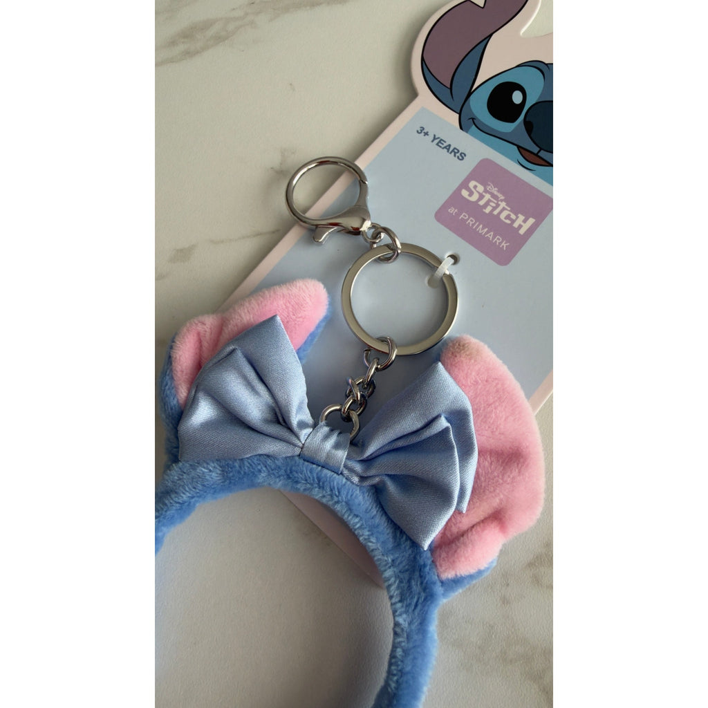 Disney x Primark Stitch Ear Headband Keyring Keychain Plush Bow NEW