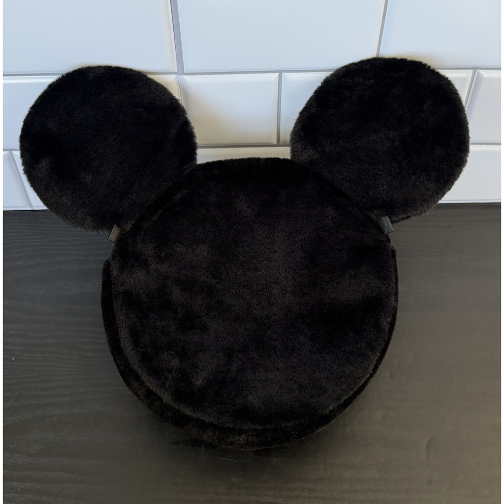 NWT Disney Parks Black Mickey Soft Plush Crossbody Purse with Coin Purse