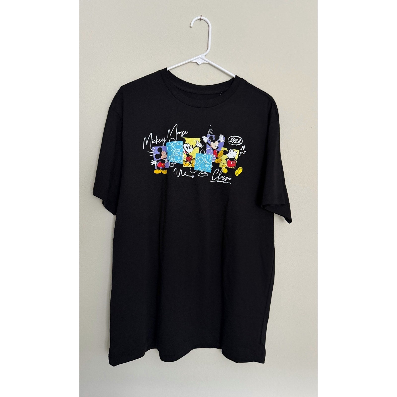 Disney Mickey Mouse Sketch Shirt XL Black 1928 Classic Tee NWT