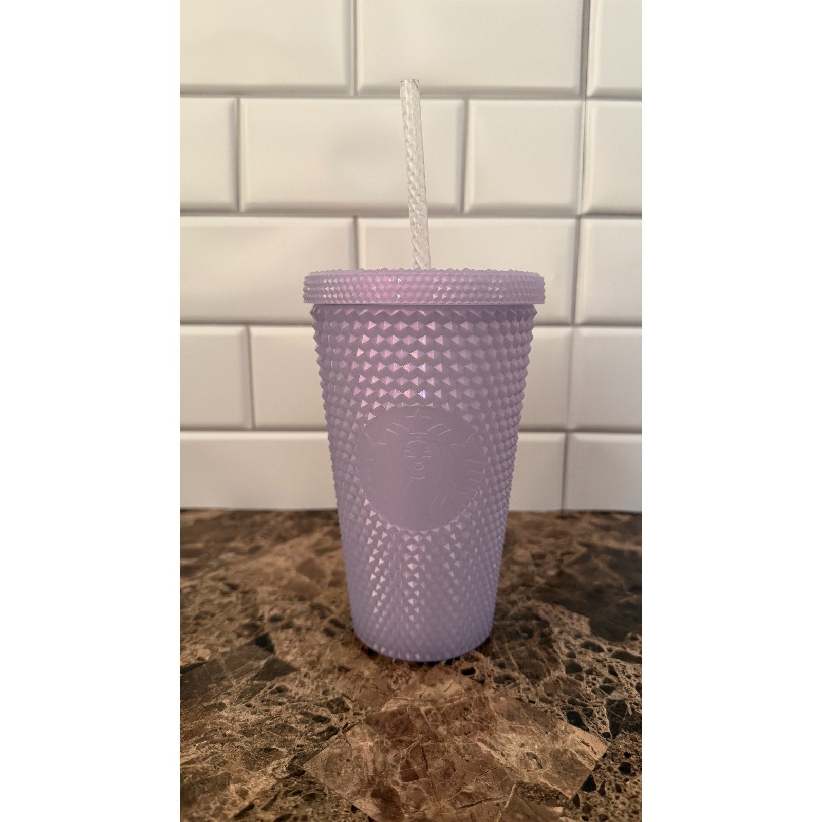 Starbucks Holiday 2021 Icy Lilac Studded Cold Cup Tumbler 16 oz